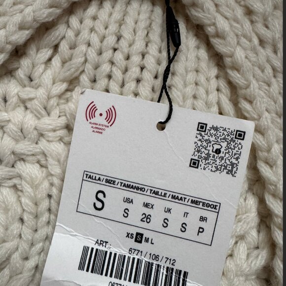 Zara beige open back sweater NWT, size US 4 - Picture 7 of 7